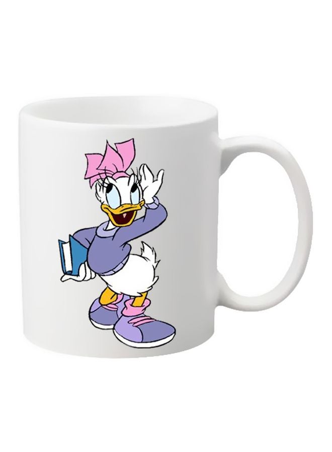 Printed Ceramic Mug White/Pink/Purple