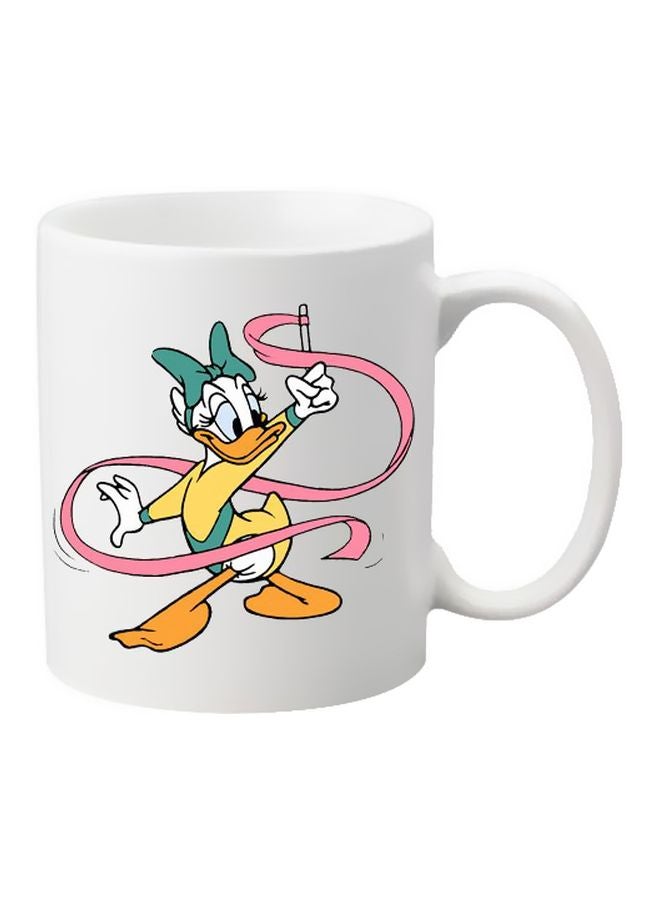 Printed Ceramic Mug White/Pink/Yellow