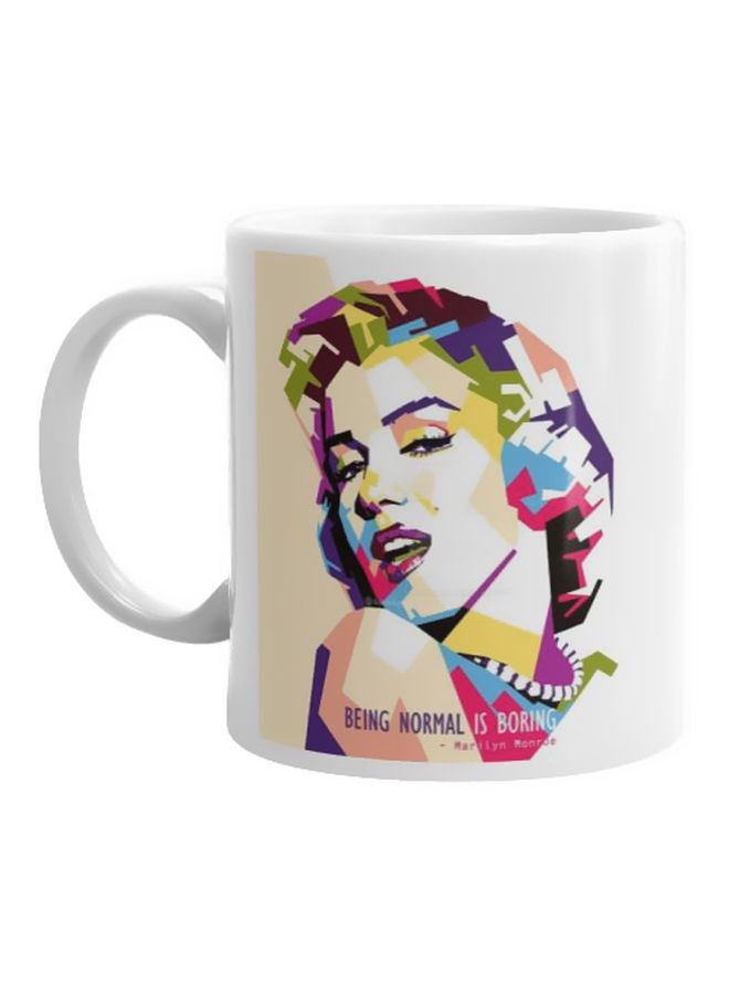 Marilyn Monroe Printed Ceramic Coffee Mug Multicolour Standard - Image 1