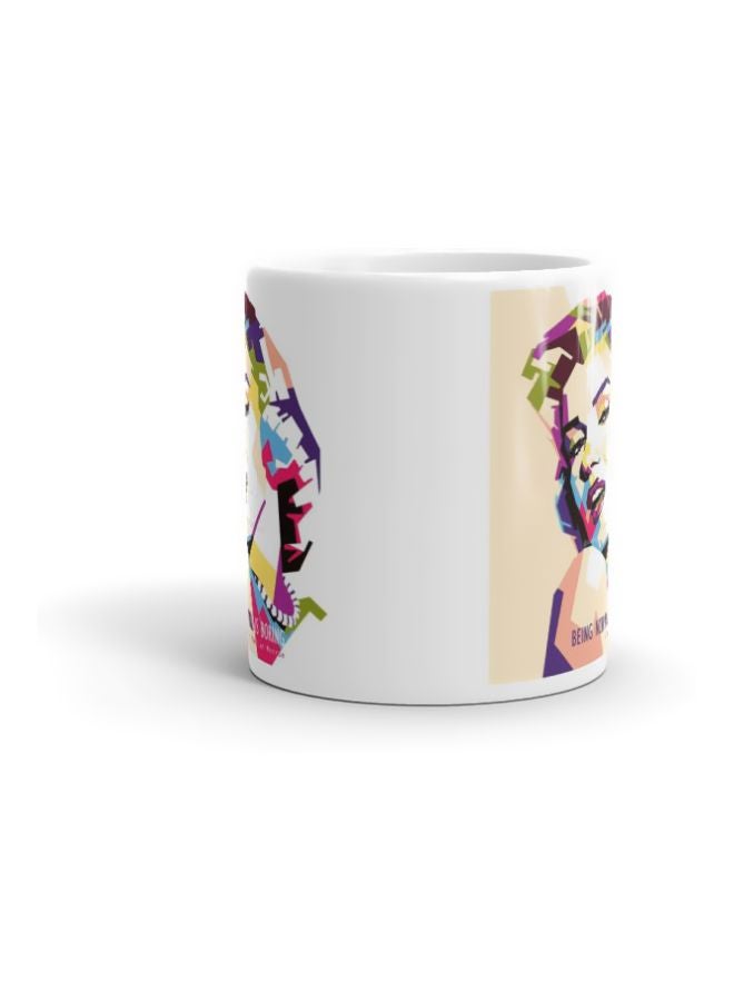 Marilyn Monroe Printed Ceramic Coffee Mug Multicolour Standard - Image 2