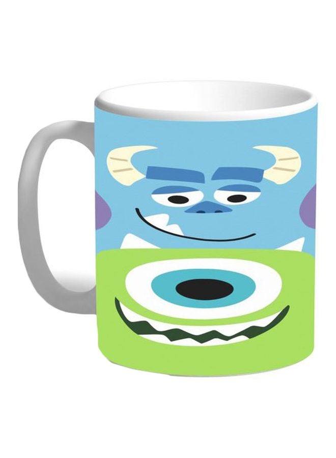 Monster Inc Printed Ceramic Coffee Mug Blue/Green/Black Standard