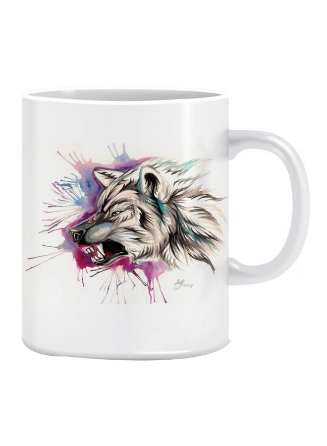 Printhouse Printed Ceramic Mug White/Purple/Grey Standard