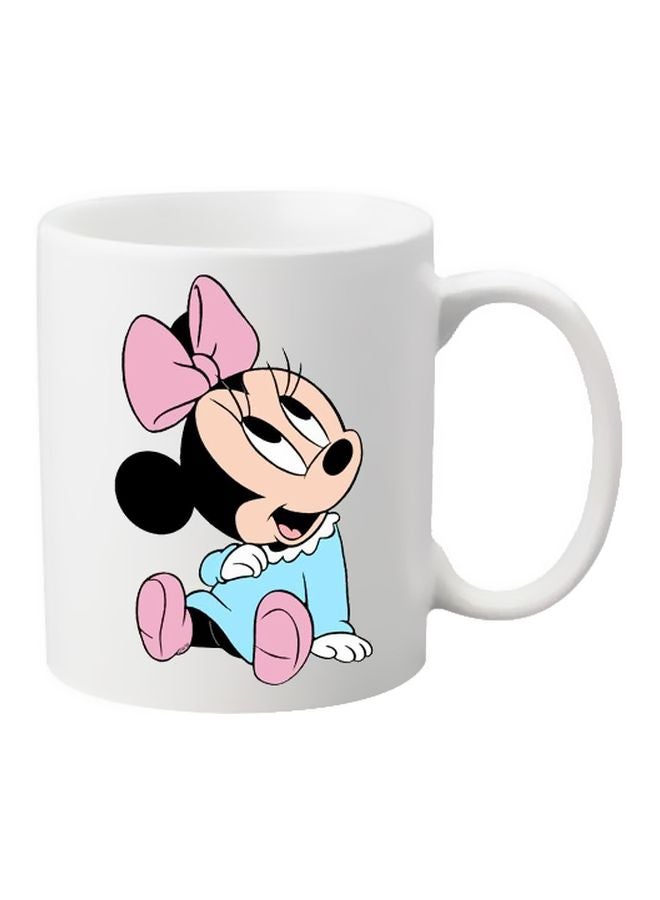 Printed Ceramic Mug White/Black/Blue