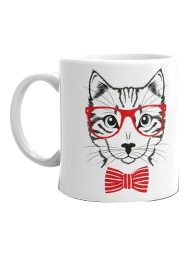 Mug Queen Printed Ceramic Mug White/Red/Black 