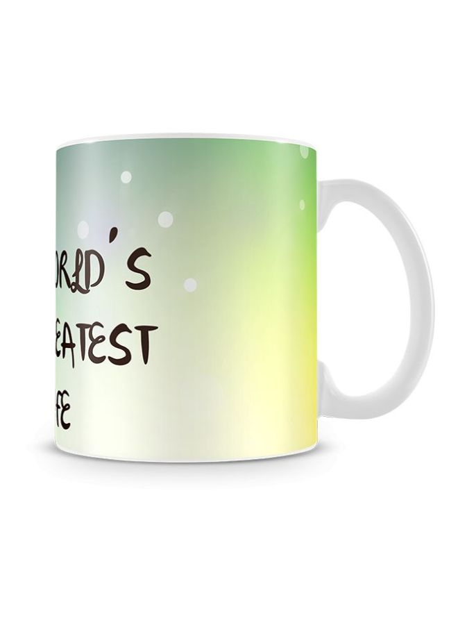 برينت هاوس مج من السيراميك بطبعة أخضر/ أصفر/ بني Standard - Image 2