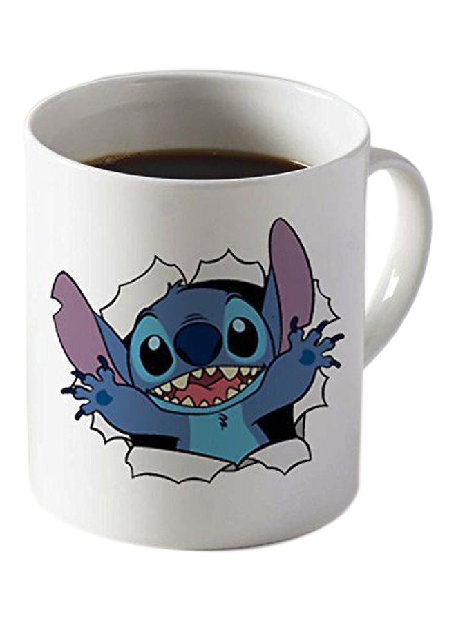 برينت هاوس مج من السيراميك بطبعة أبيض/أزرق/أسود/أصفر