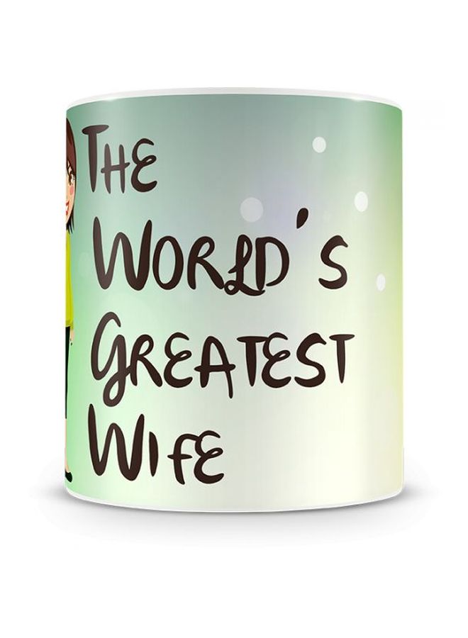 برينت هاوس مج من السيراميك بطبعة أخضر/ أصفر/ بني Standard - Image 3