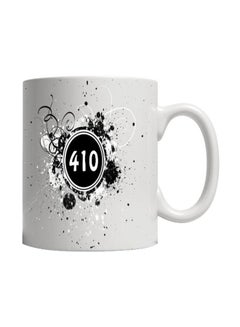 p.h 410 Printed Coffee Mug Grey/Black/White 