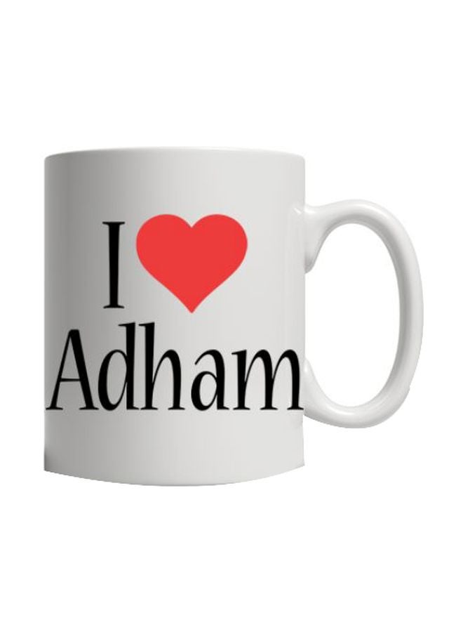 PH I Love Adham Printed Mug White/Black/Red 