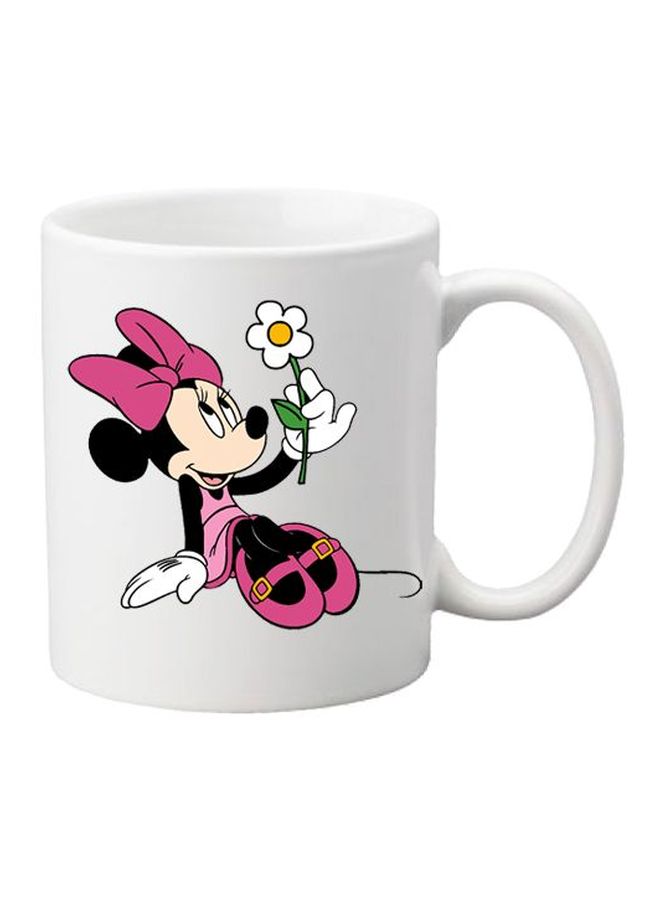 Creative Cut Minnie Mouse Printed Mug White/Pink/Black 