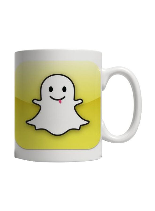 PH Snapchat Logo Printed Mug Yellow/White/Black