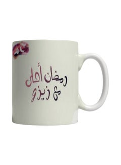 p.h Ramadan Ahla Ma'a Zezo Printed Mug White/Pink/Black 