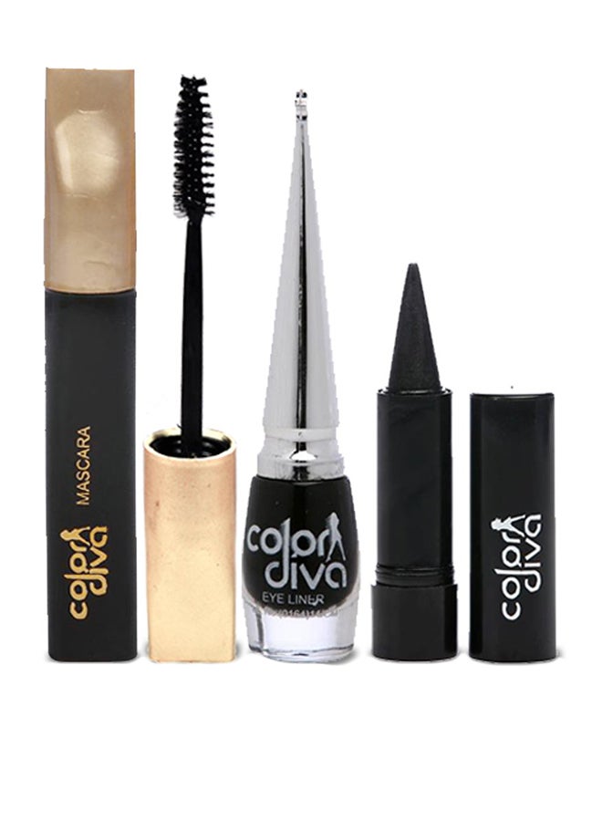 أدبيني مجموعة مكونة من 3 عبوات مكياج أسود