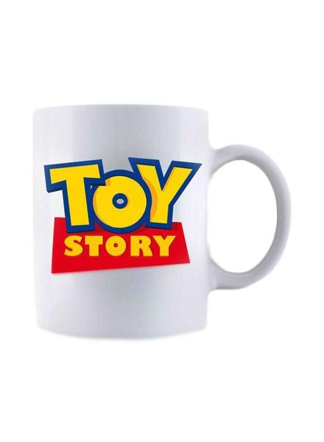Creative Cut Toy Story Printed Ceramic Mug White/Yellow/Red 