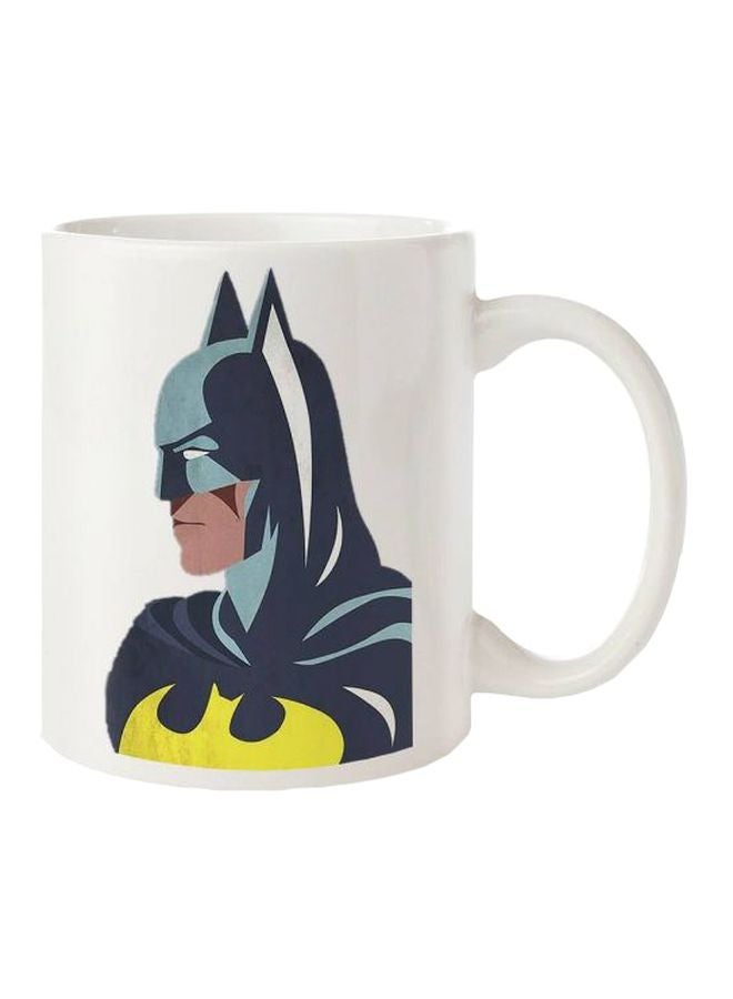 Hazel Batman Printed Mug White/Blue/Yellow Standard 