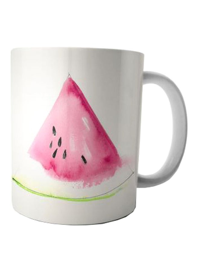 فاست برينت مج قهوة من السيراميك مزين بطبعة أبيض/وردي/أسود