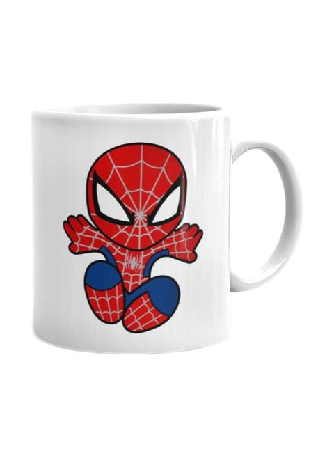 Spider Man Printed Ceramic Mug White/Red/Blue