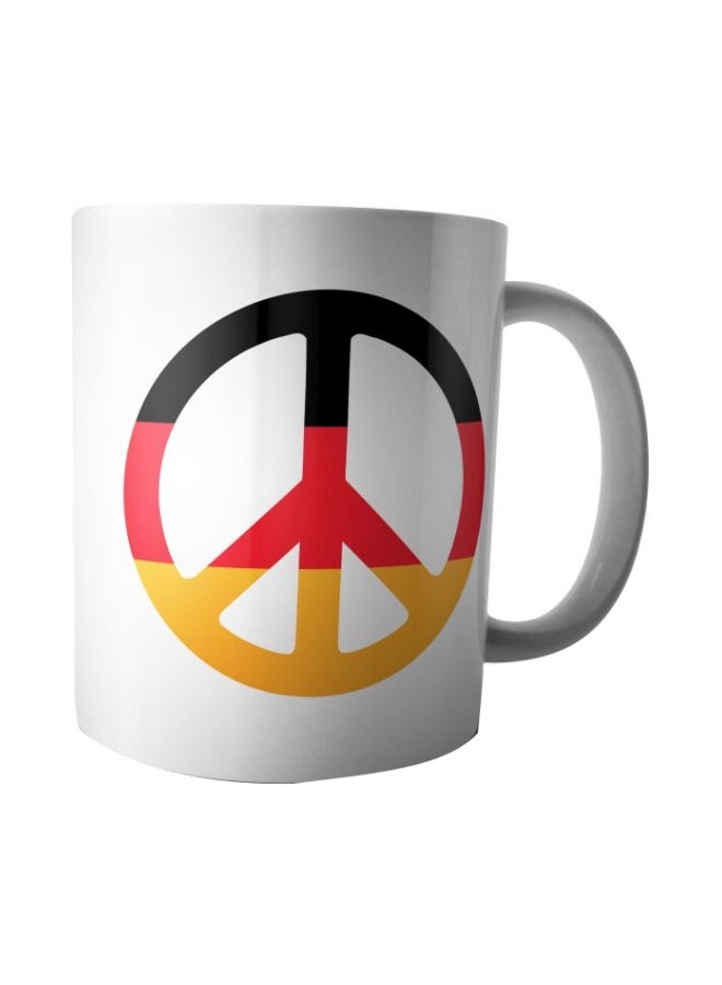 ويب أفندي مج من السيراميك بطبعة أبيض/أسود/أحمر