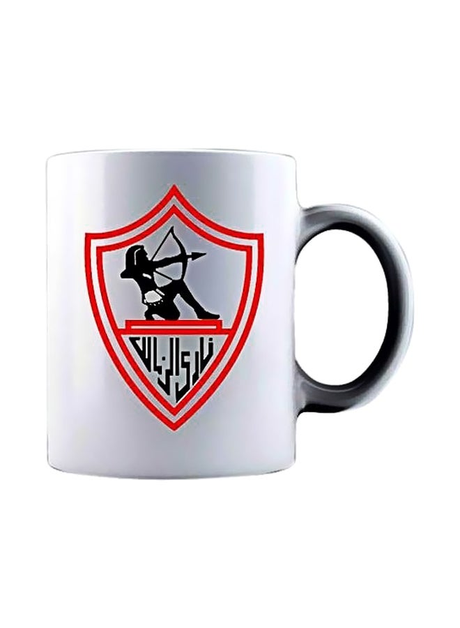 Printed Ceramic Mug White/Red/Black