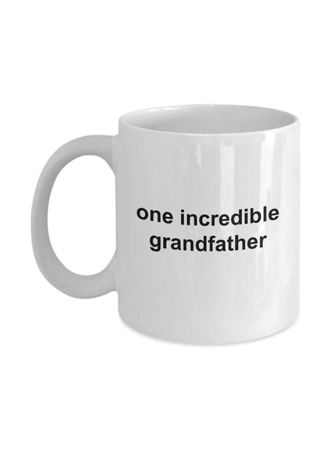 One Incredible Grandfather Printed Mug White/Black