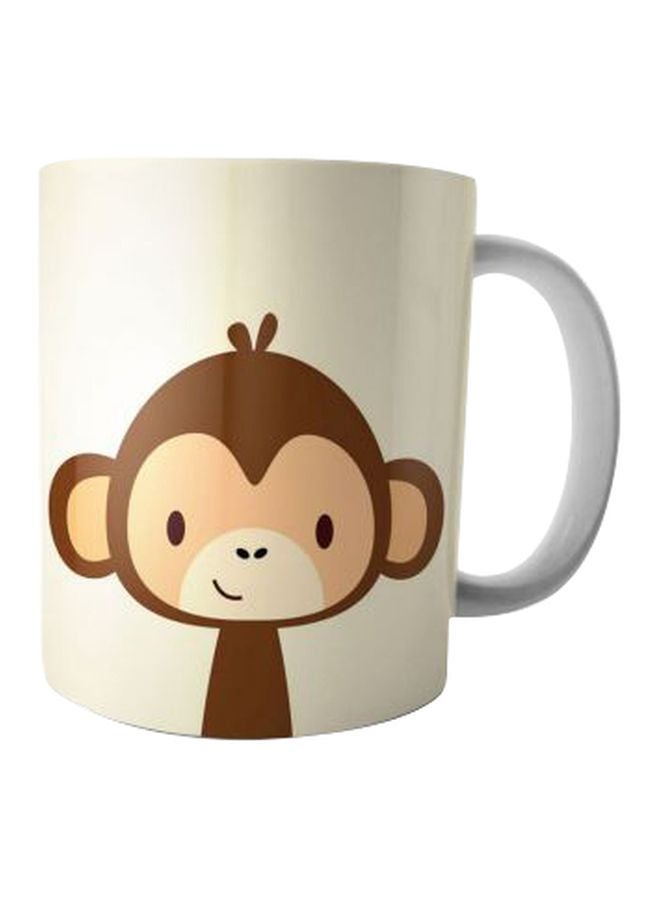 Monkey Printed Coffee Mug White/Beige/Brown - v1566998921/N29472876A_1