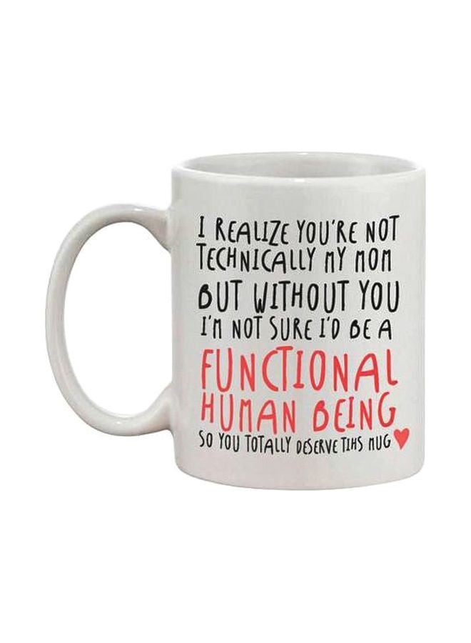 بي اتش مج من السيراميك بطبعة أبيض/أسود/وردي