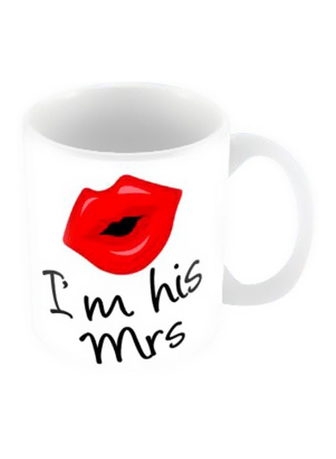 S&S 2-Piece Printed Mug Set White/Black/Red 
