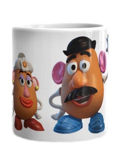 Generic Mr And Mrs Potato Head Printed Ceramic Mug White/Brown  - Image 1