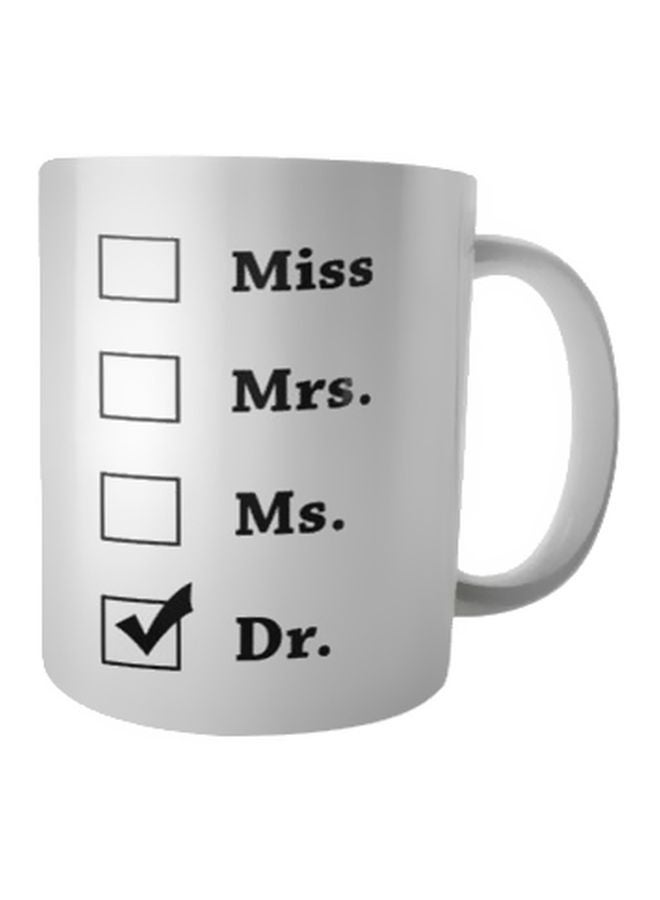 فاست برينت مج قهوة من السيراميك مزين بطبعة أبيض/ أسود Standard