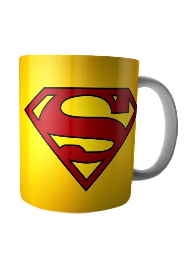 ويب أفندي مج من السيراميك بطبعة أصفر/أحمر