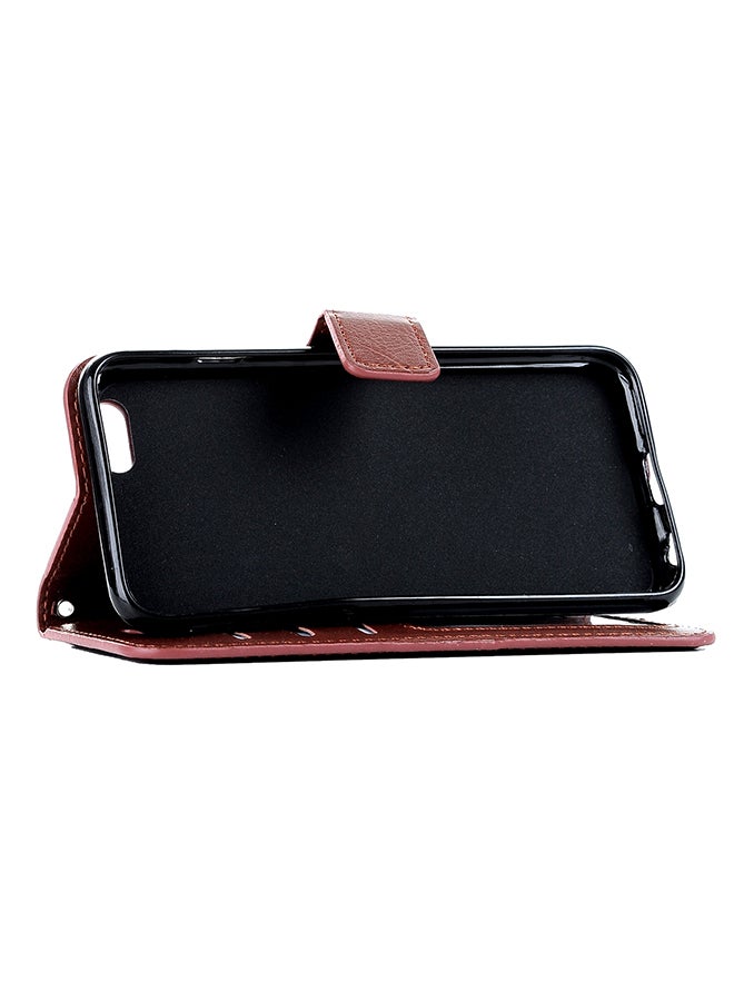 Protective Wallet Cards Case Cover For Apple iPhone 6 / 6S Brown  - Image 3