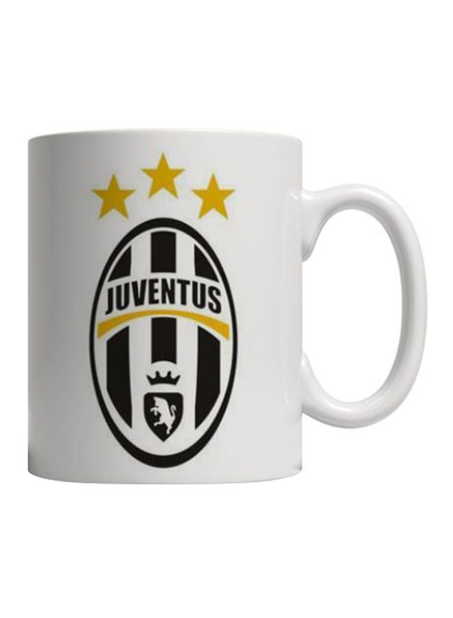 PH Juventus Logo Printed Ceramic Mug White/Yellow/Black 