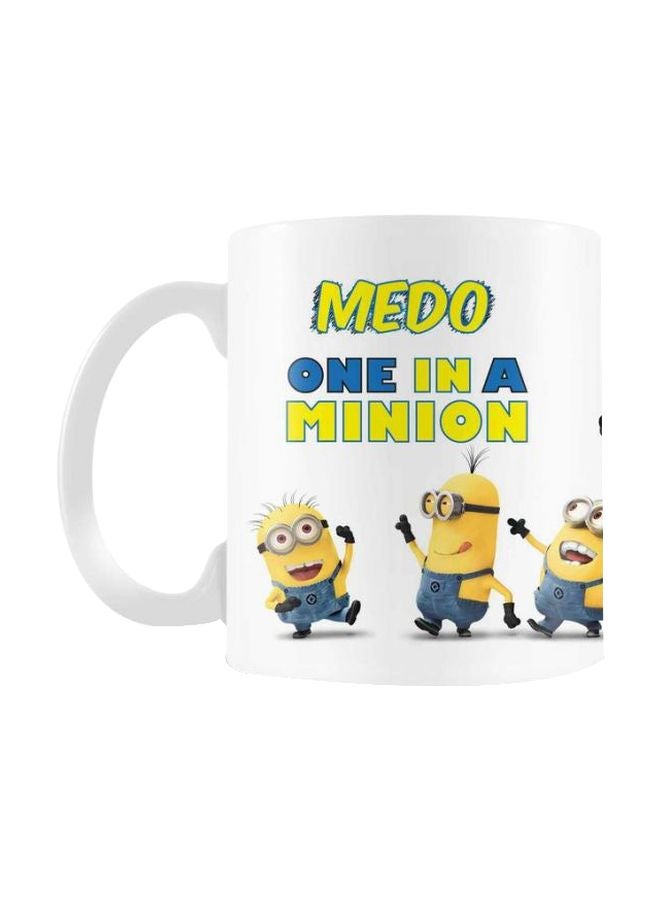 برينت هاوس مج بطبعة تحمل عبارة Medo One in A Minion أبيض/أزرق/أصفر
