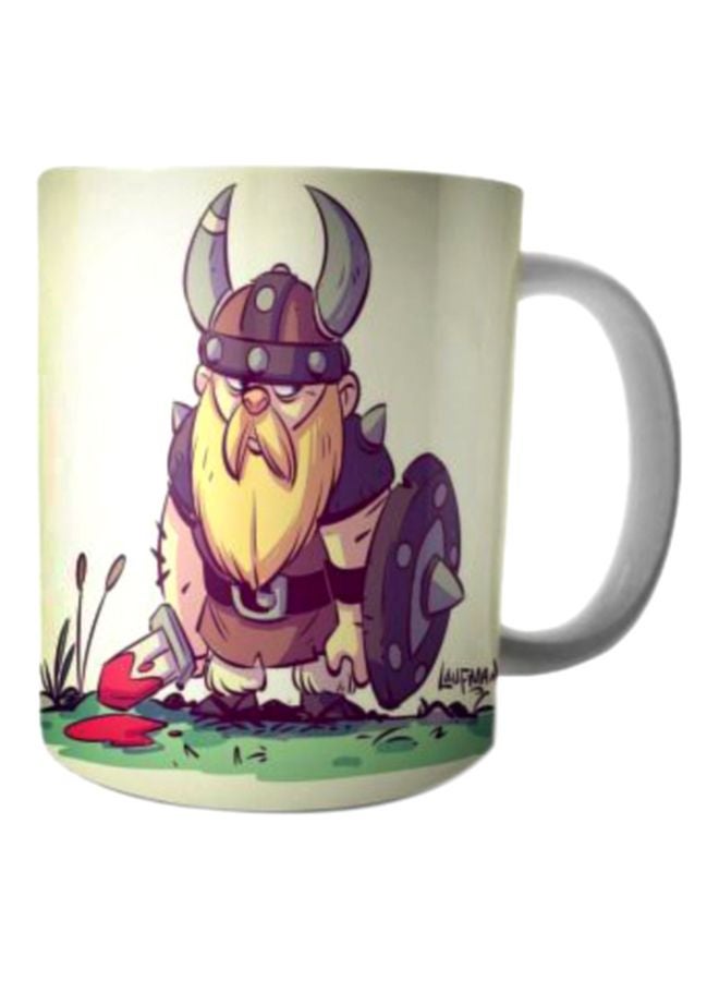 Fast Print Printed Ceramic Mug Beige/Orange/Brown