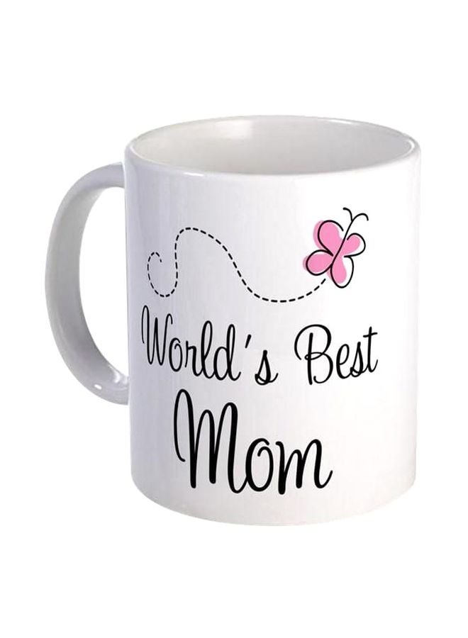 PH World's Best Mom Printed Mug White/Black/Pink Standard 