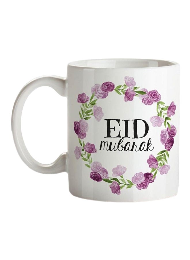 PH Eid Mubarak Printed Mug White/Pink/Green