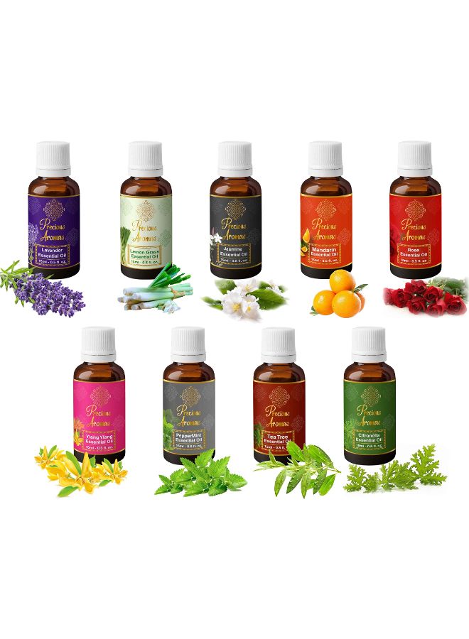 Precious Aromas - 9-Piece Pure Natural Essential Oil - Image 1