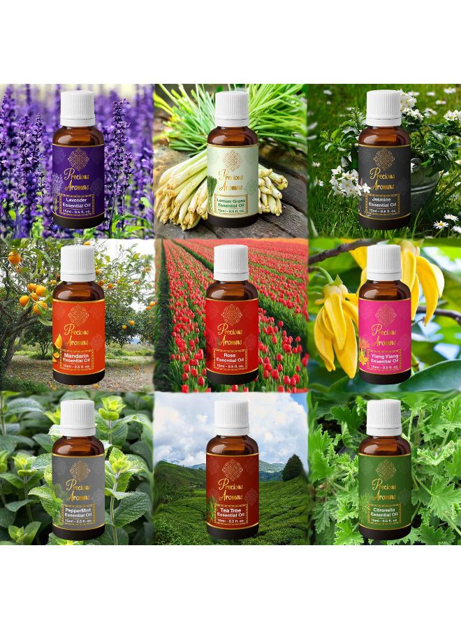 Precious Aromas - 9-Piece Pure Natural Essential Oil - Image 1