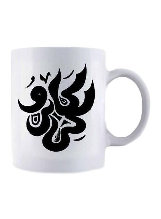Printed Ceramic Mug White/Black