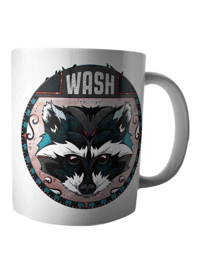 ويب أفندي مج من السيراميك بطبعة أبيض / أسود / أزرق