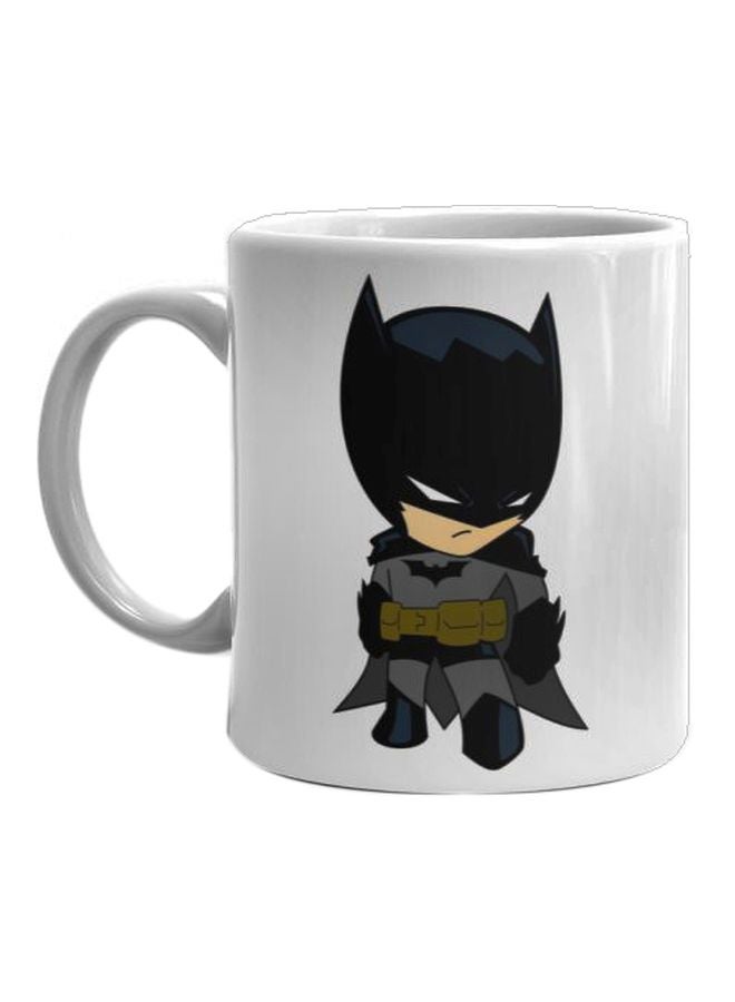 مج مطبوع عليه شخصية "Batman" أبيض/أسود/رمادي