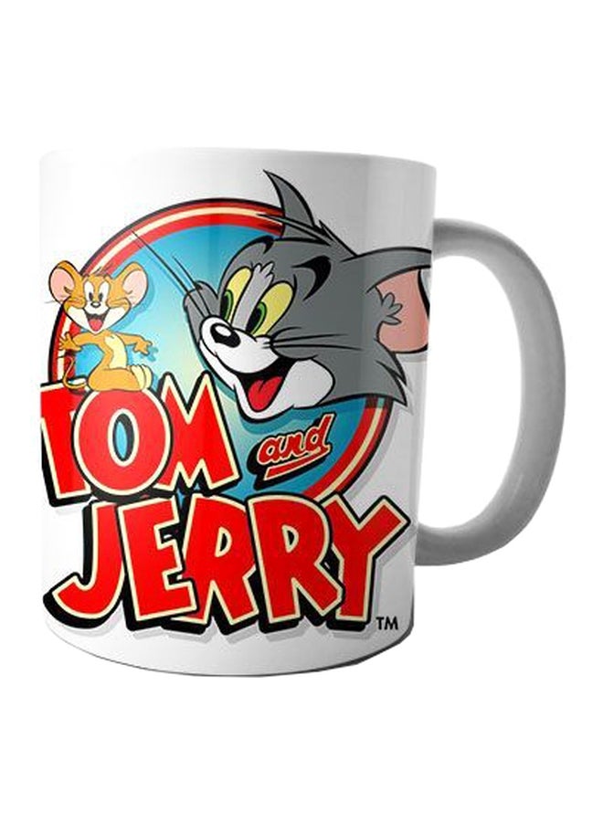 Fast Print Cartoon Printed Coffee Mug White/Red/Grey Standard