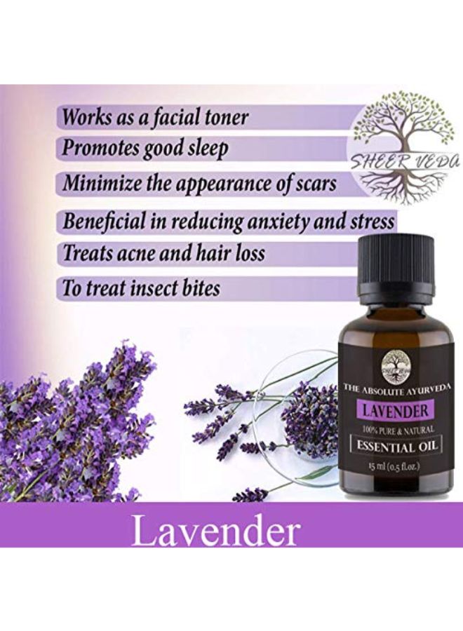 Sheer Veda - Pure And Natural Lavender Oil Essential Oil 15ml - Image 1