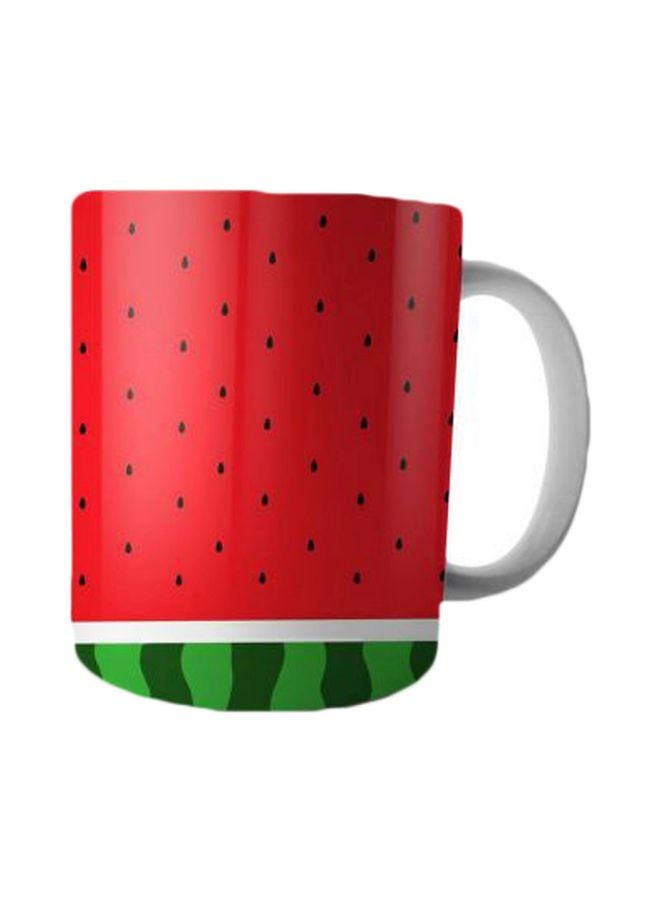 Fast Print Watermelon Printed Coffee Mug Red/Black/Green Standard