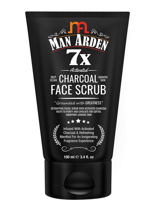 Man Arden - 7X Activated Charcoal Face Scrub 100ml - Image 1