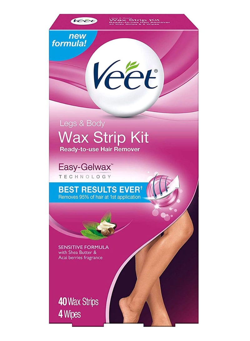 Veet 40-Piece Leg And Body Wax Strip Kit 