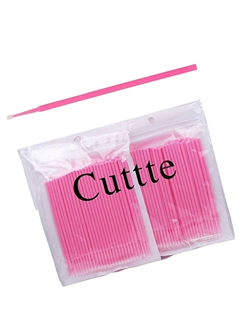 Cuttte 500-Piece Disposable Micro Applicator Brush Set Pink - Image 2