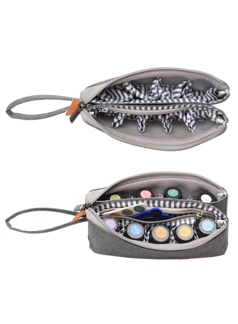 LUXJA 9-Roller Bottle Portable Carrying Bag Grey - Image 2