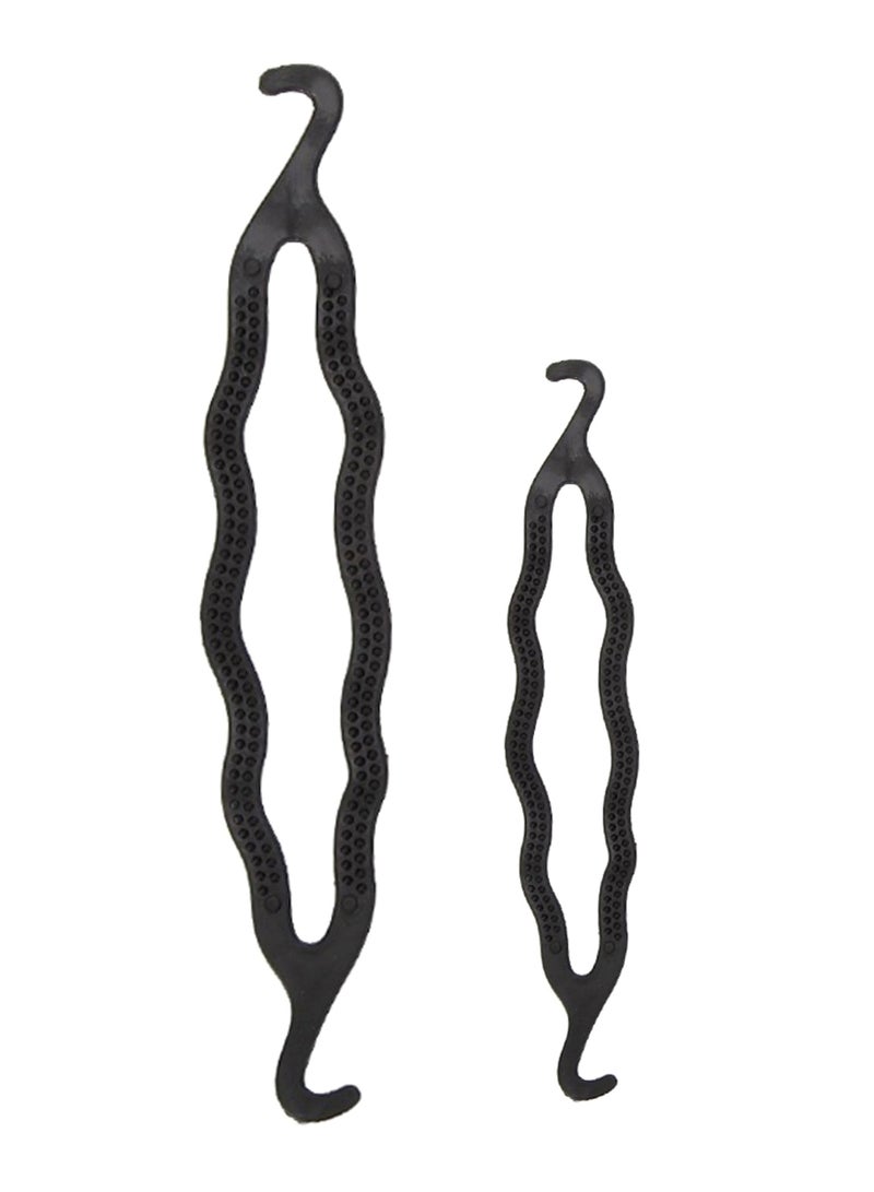 OUT OF BOX 2-Piece Hair Styling Clip Set Black - Image 1