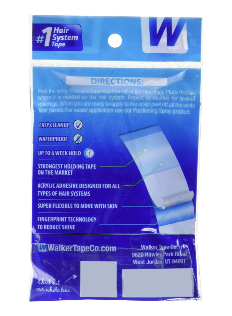 والكر تايب شرائط لاصقة قوية التثبيت للشعر 72 قطعة شفاف - Image 2